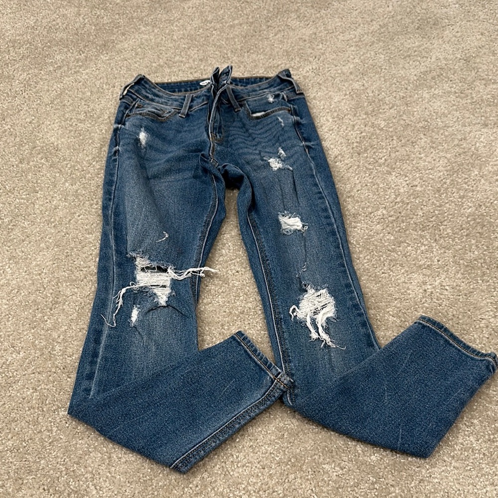 Distressed jeans